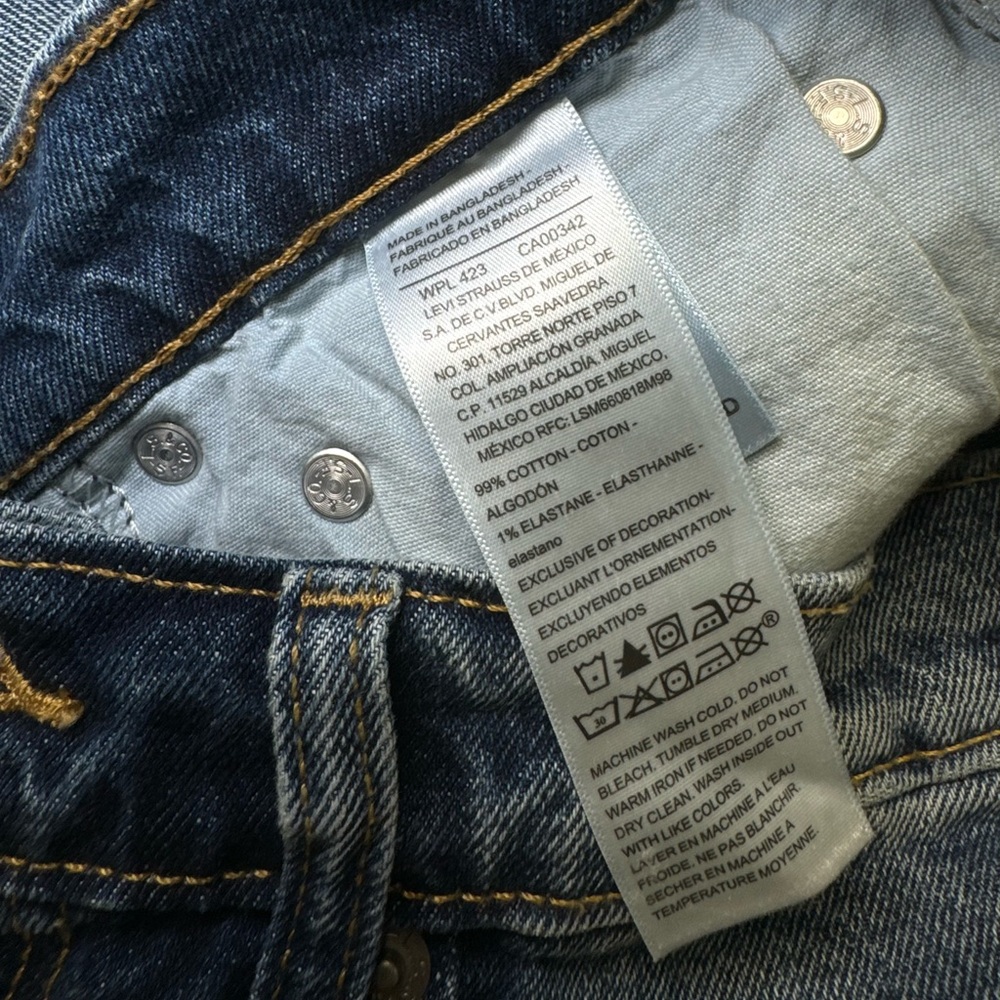 NWT Levi’s Jeans Dark Blue Denim Slim Men Denizen from Levi's 28 x 30 NEW - Picture 7 of 7